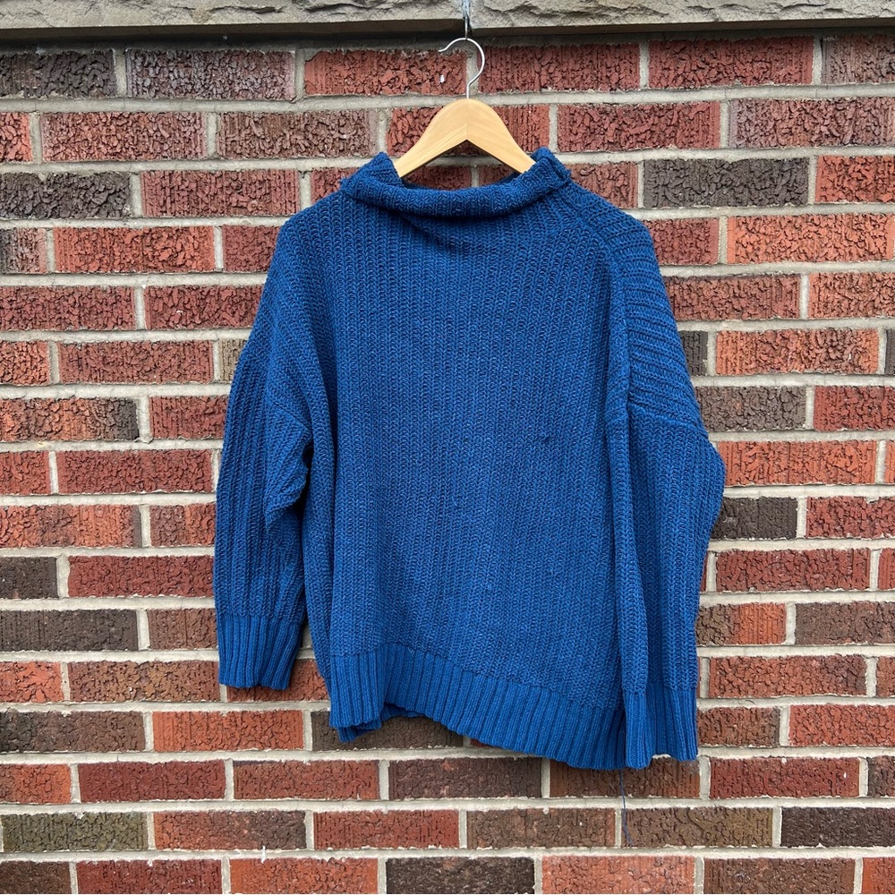 Aerie Dusty Blue Soft Knitted Turtle Neck Sweater